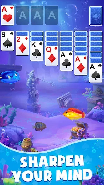 Solitaire: Fish Master (Солитер) МОД/Взлом [Много монет, Открытые уровни и Мега MOD] Screenshot 2