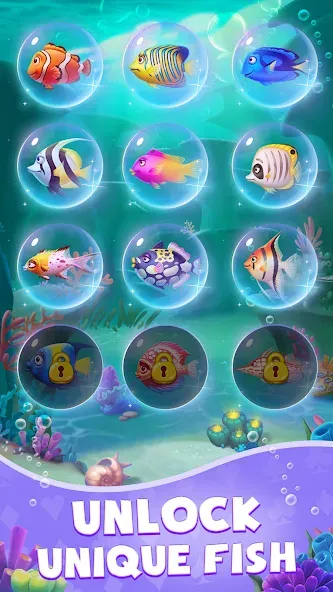 Solitaire: Fish Master (Солитер) МОД/Взлом [Много монет, Открытые уровни и Мега MOD] Screenshot 3