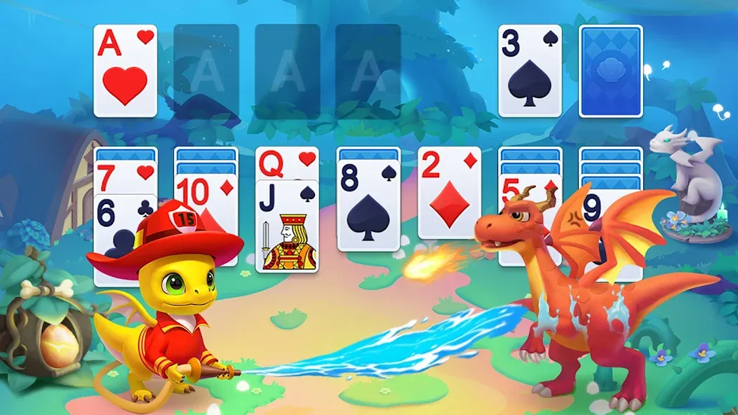 Solitaire Dragons МОД/Взлом [Много денег, Монет и Все открыто] Screenshot 2