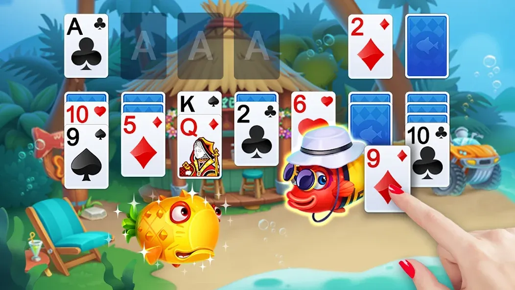 Solitaire МОД/Взлом [Много денег, Монет и Все открыто] Screenshot 1