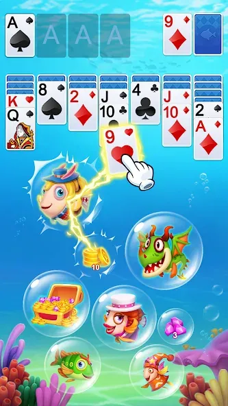 Solitaire МОД/Взлом [Много денег, Монет и Все открыто] Screenshot 5