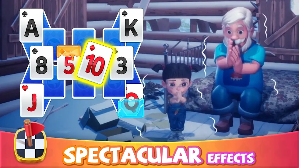 Solitaire Good Times (Солитер Гуд Таймс) МОД/Взлом [Много монет, Открытые уровни и Мега MOD] Screenshot 1