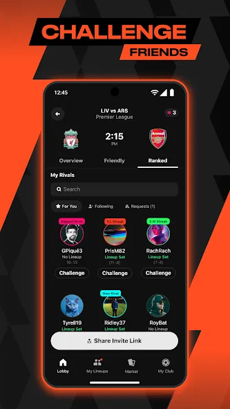 Sorare Rivals Fantasy Football (Сораре) МОД/Взлом [Меню, Бесконечные монеты и Открытые уровни] Screenshot 2