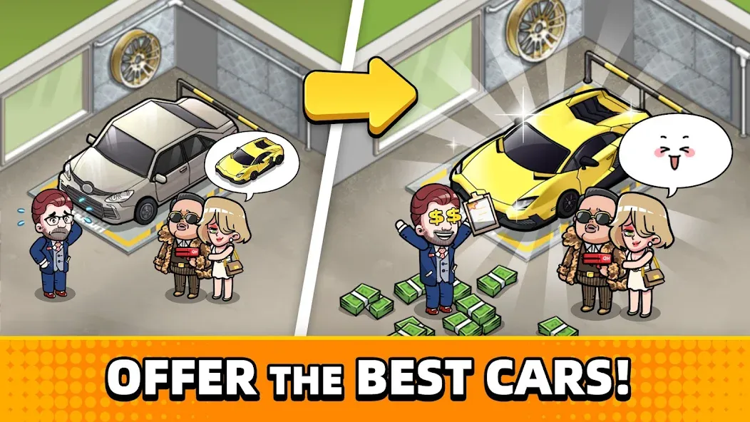 Used Car Tycoon Game (Юзед Кар Тайкун Гейм) МОД/Взлом [Много монет, Открытые уровни и Мега MOD] Screenshot 4