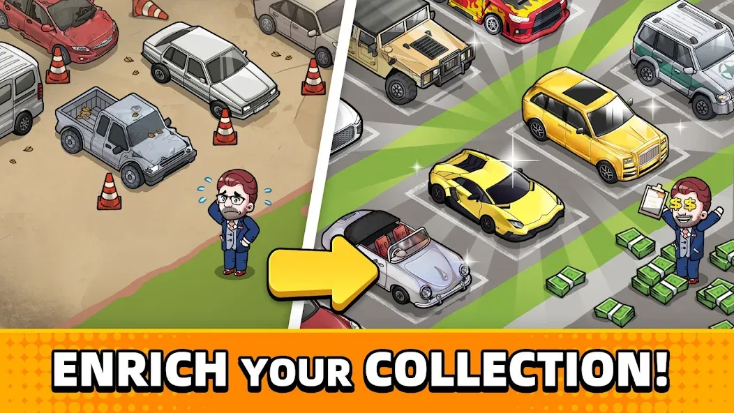 Used Car Tycoon Game (Юзед Кар Тайкун Гейм) МОД/Взлом [Много монет, Открытые уровни и Мега MOD] Screenshot 5
