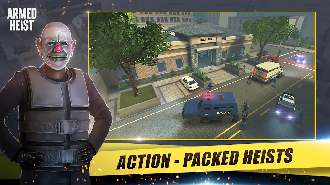 Armed Heist: Shooting gun game (Армед Хейст) МОД/Взлом [Бесконечные деньги, Монеты и Мега MOD] Screenshot 1