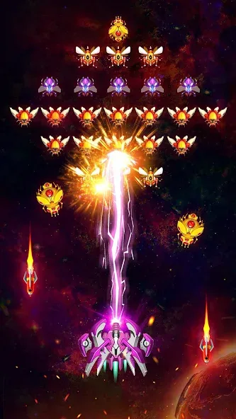 Space Shooter: Galaxy Attack (Спейс шутер) МОД/Взлом [Деньги, Монеты и Меню MOD] Screenshot 3