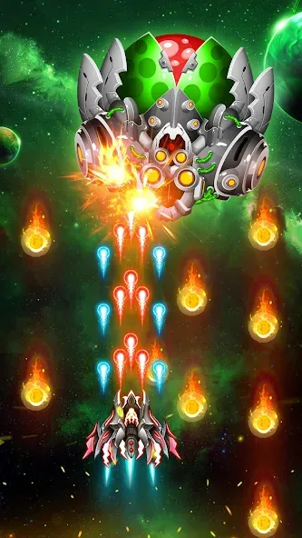 Space Shooter: Galaxy Attack (Спейс шутер) МОД/Взлом [Деньги, Монеты и Меню MOD] Screenshot 4