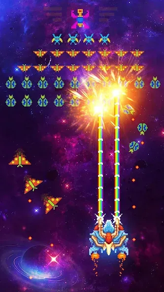 Space Shooter: Galaxy Attack (Спейс шутер) МОД/Взлом [Деньги, Монеты и Меню MOD] Screenshot 5