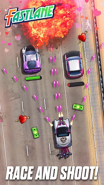 Fastlane: Road to Revenge (Фастлейн) МОД/Взлом [Деньги, Монеты и Меню MOD] Screenshot 1