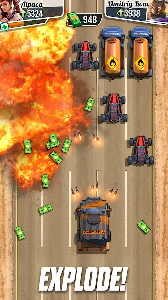 Fastlane: Road to Revenge (Фастлейн) МОД/Взлом [Деньги, Монеты и Меню MOD] Screenshot 4