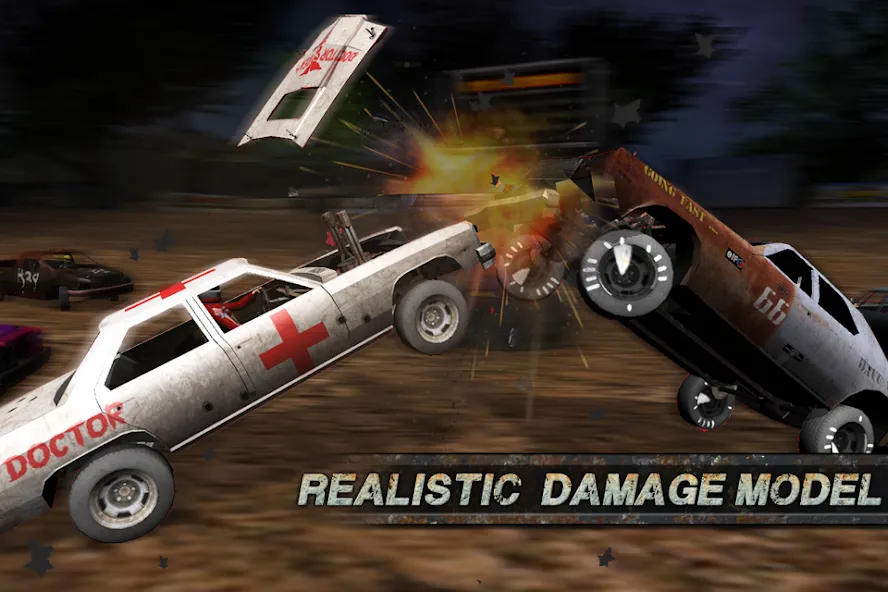 Demolition Derby: Crash Racing (Демолиция Дерби) МОД/Взлом [Бесконечные деньги, Монеты и Мега MOD] Screenshot 1