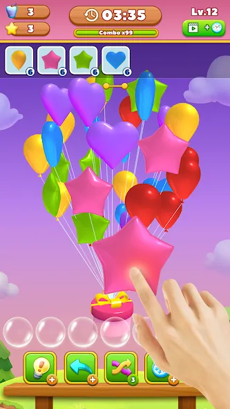 Match Triple Balloon (Матч Тройной Шарик) МОД/Взлом [Все открыто, Дополнительные деньги и Меню MOD] Screenshot 1