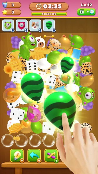 Match Triple Balloon (Матч Тройной Шарик) МОД/Взлом [Все открыто, Дополнительные деньги и Меню MOD] Screenshot 2