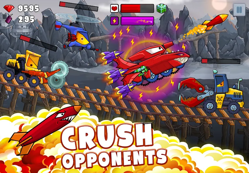Car Eats Car 2 - Racing Game (Кар Еатс Кар 2) МОД/Взлом [Меню, Бесконечные монеты и Открытые уровни] Screenshot 1