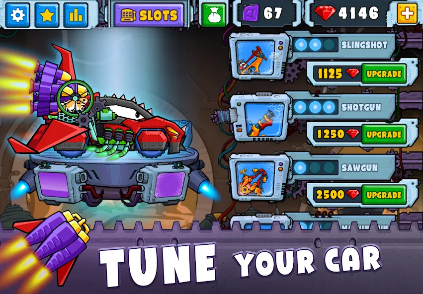 Car Eats Car 2 - Racing Game (Кар Еатс Кар 2) МОД/Взлом [Меню, Бесконечные монеты и Открытые уровни] Screenshot 2