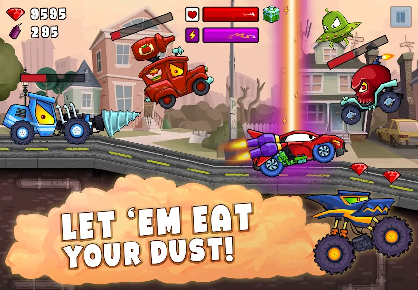 Car Eats Car 2 - Racing Game (Кар Еатс Кар 2) МОД/Взлом [Меню, Бесконечные монеты и Открытые уровни] Screenshot 3