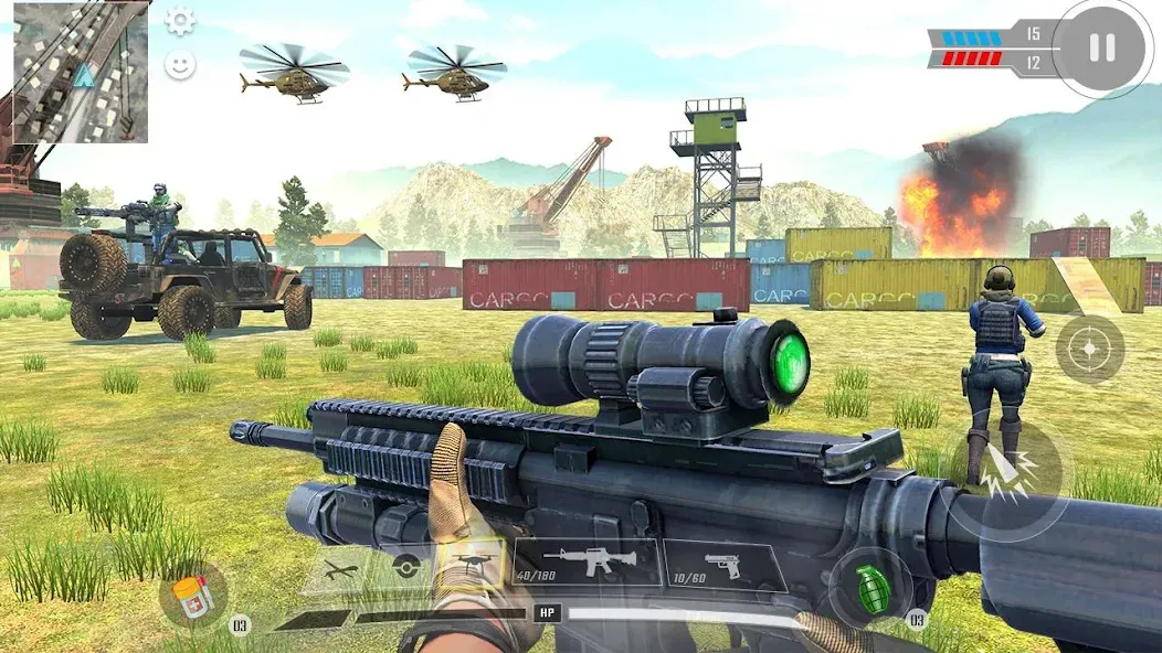 Commando War Army Game Offline МОД/Взлом [Много монет, Открытые уровни и Мега MOD] Screenshot 4