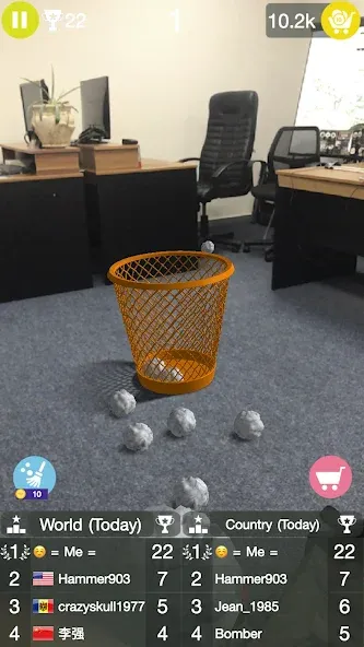 Paper Bin AR (Папер Бин) МОД/Взлом [Меню, Бесконечные монеты и Открытые уровни] Screenshot 1