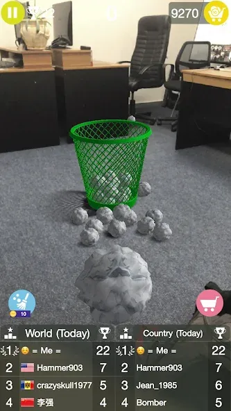 Paper Bin AR (Папер Бин) МОД/Взлом [Меню, Бесконечные монеты и Открытые уровни] Screenshot 3
