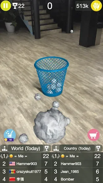 Paper Bin AR (Папер Бин) МОД/Взлом [Меню, Бесконечные монеты и Открытые уровни] Screenshot 4