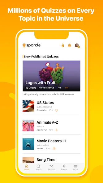 Sporcle (Споркл) МОД/Взлом [Меню, Бесконечные монеты и Открытые уровни] Screenshot 1
