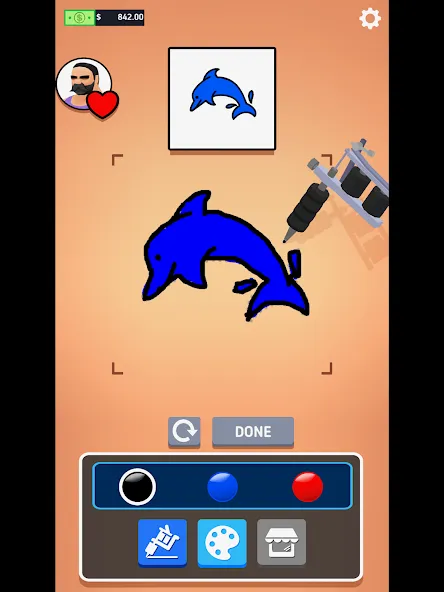 Ink Inc. - Tattoo Drawing МОД/Взлом [Деньги, Монеты и Меню MOD] Screenshot 5