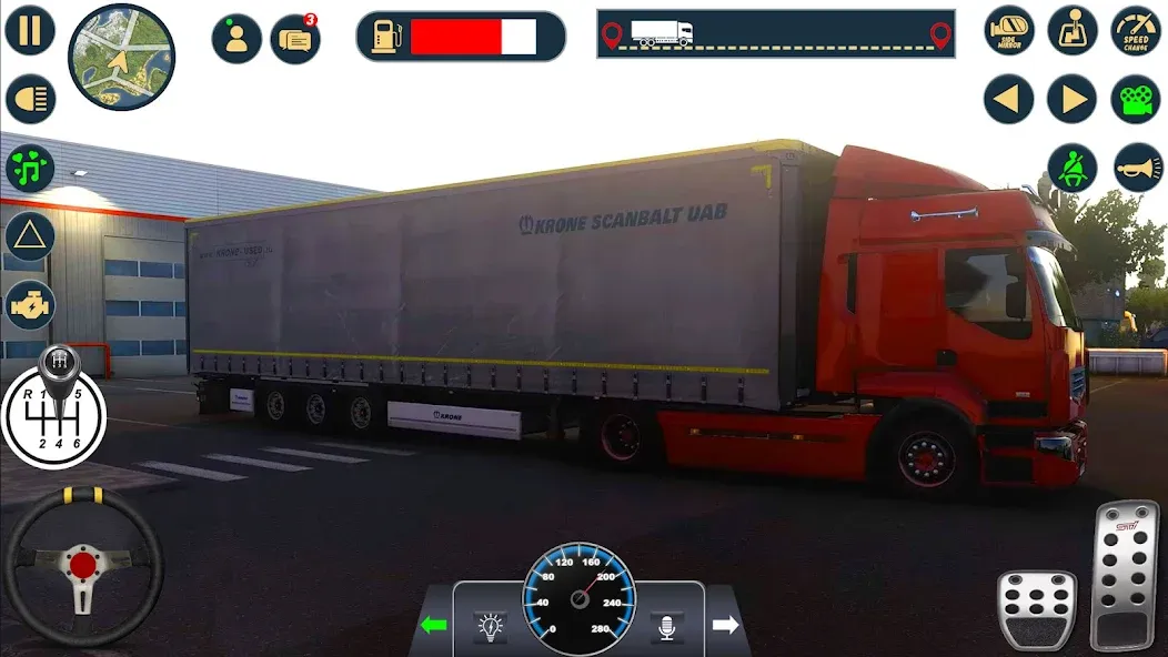Euro Cargo Truck Simulator 3D МОД/Взлом [Все открыто, Дополнительные деньги и Меню MOD] Screenshot 1