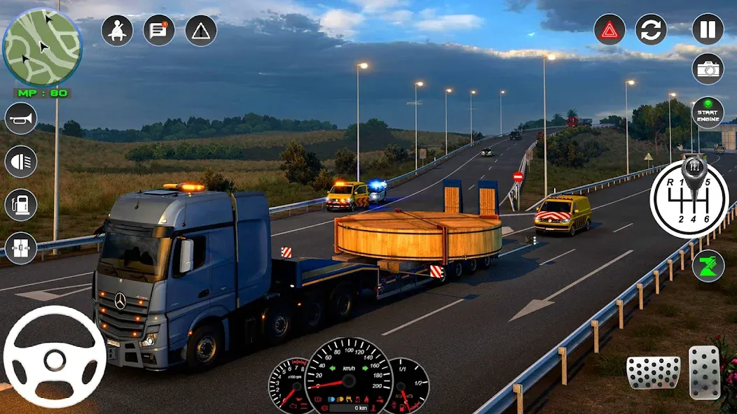 Euro Cargo Truck Simulator 3D МОД/Взлом [Все открыто, Дополнительные деньги и Меню MOD] Screenshot 4