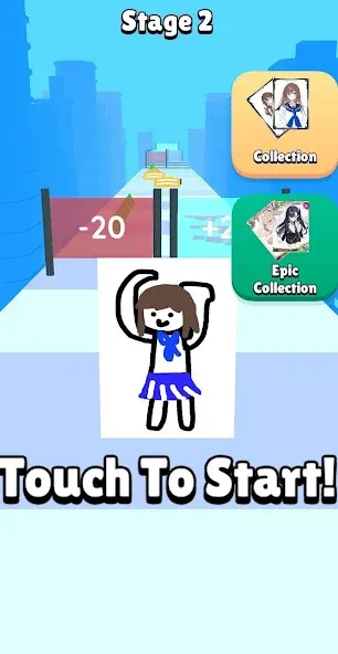 Card Run : Anime Evolution (Кард Рун) МОД/Взлом [Меню, Бесконечные монеты и Открытые уровни] Screenshot 5