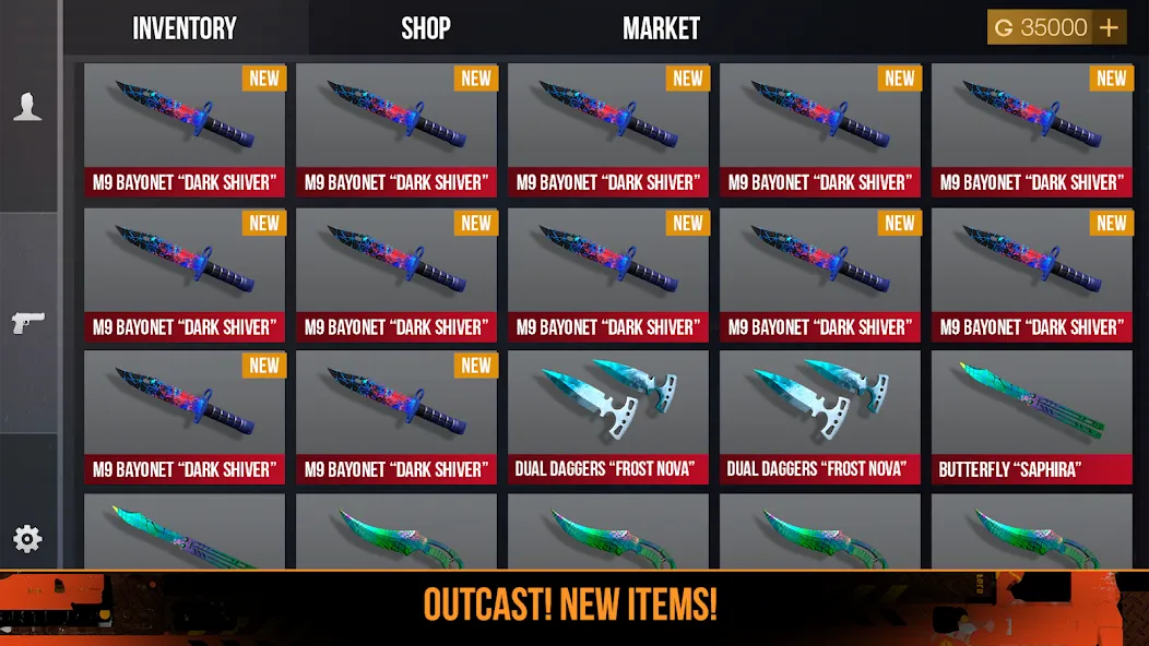 Case Opener: Skins Simulator МОД/Взлом [Много монет, Открытые уровни и Мега MOD] Screenshot 2