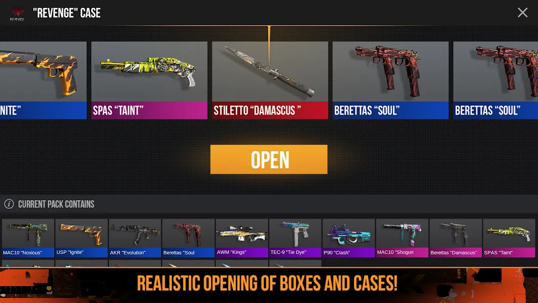 Case Opener: Skins Simulator МОД/Взлом [Много монет, Открытые уровни и Мега MOD] Screenshot 5