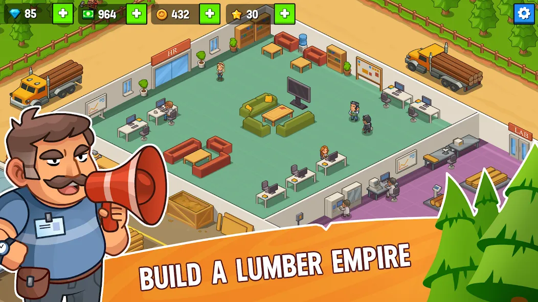 Lumber Inc Tycoon (Ламбер инк тайкун) МОД/Взлом [Много денег, Монет и Все открыто] Screenshot 1