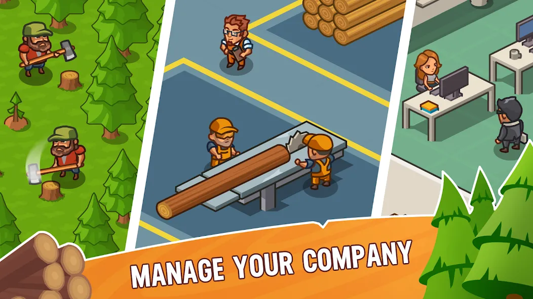 Lumber Inc Tycoon (Ламбер инк тайкун) МОД/Взлом [Много денег, Монет и Все открыто] Screenshot 2