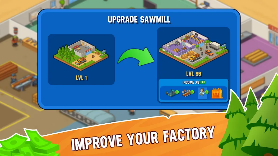 Lumber Inc Tycoon (Ламбер инк тайкун) МОД/Взлом [Много денег, Монет и Все открыто] Screenshot 4