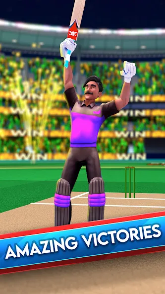 Stick Cricket Clash (тик Крикет Клаш) МОД/Взлом [Меню, Бесконечные монеты и Открытые уровни] Screenshot 4