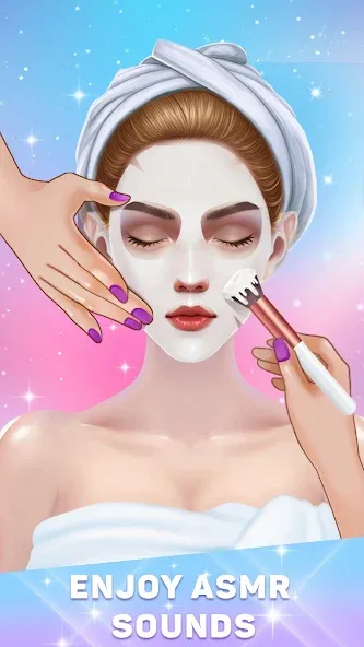 Makeover salon: Makeup ASMR (Мейковер салон) МОД/Взлом [Все открыто, Дополнительные деньги и Меню MOD] Screenshot 1