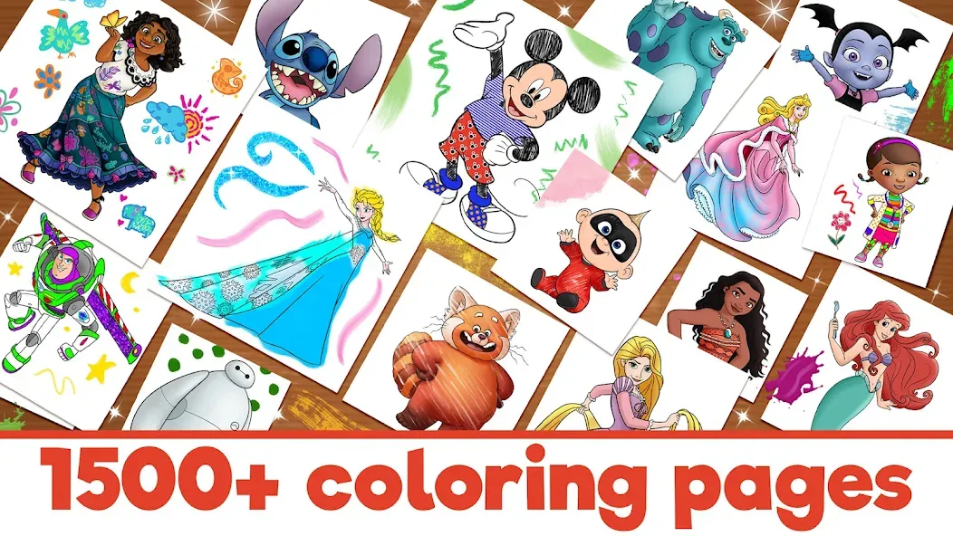 Disney Coloring World (Дисней) МОД/Взлом [Бесконечные деньги, Монеты и Мега MOD] Screenshot 1