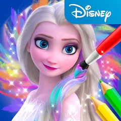 Скачать Disney Coloring World Взлом (Все открыто) на Андроид бесплатно