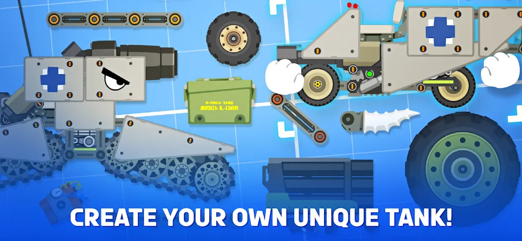 Super Tank Rumble МОД/Взлом [Меню, Бесконечные монеты и Открытые уровни] Screenshot 1