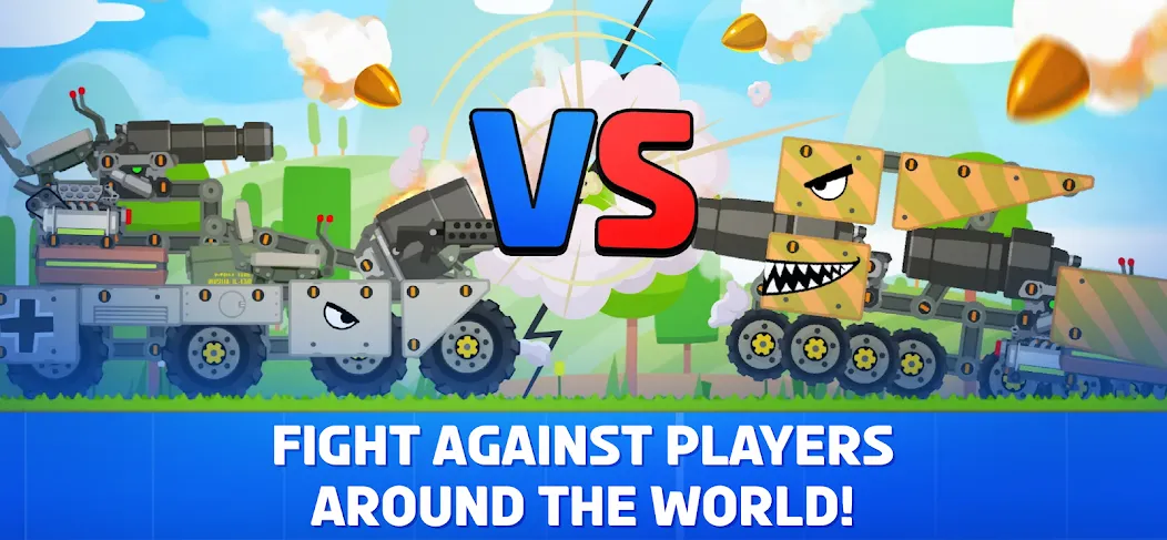 Super Tank Rumble МОД/Взлом [Меню, Бесконечные монеты и Открытые уровни] Screenshot 2