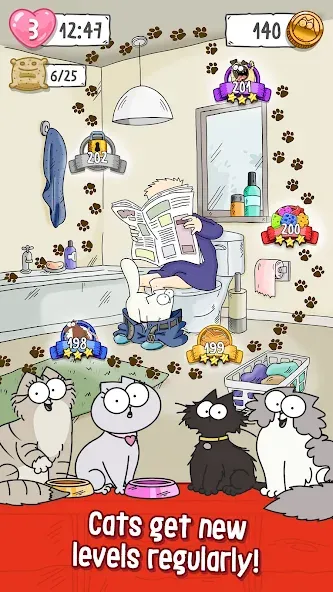Simon’s Cat Crunch Time МОД/Взлом [Деньги, Монеты и Меню MOD] Screenshot 3