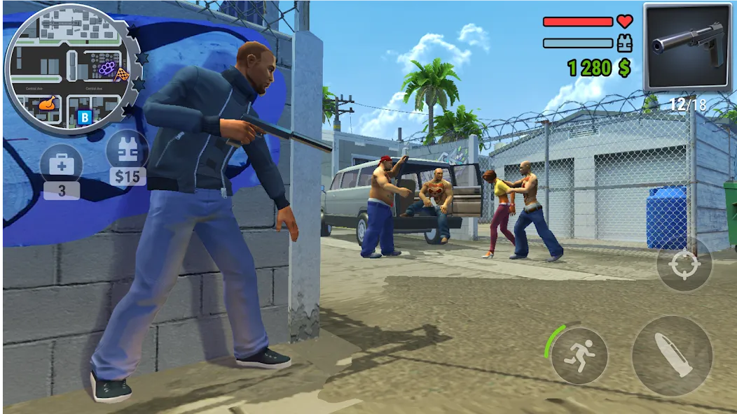Gangs Town Story (Гэнгз Таун Стори) МОД/Взлом [Меню, Бесконечные монеты и Открытые уровни] Screenshot 4