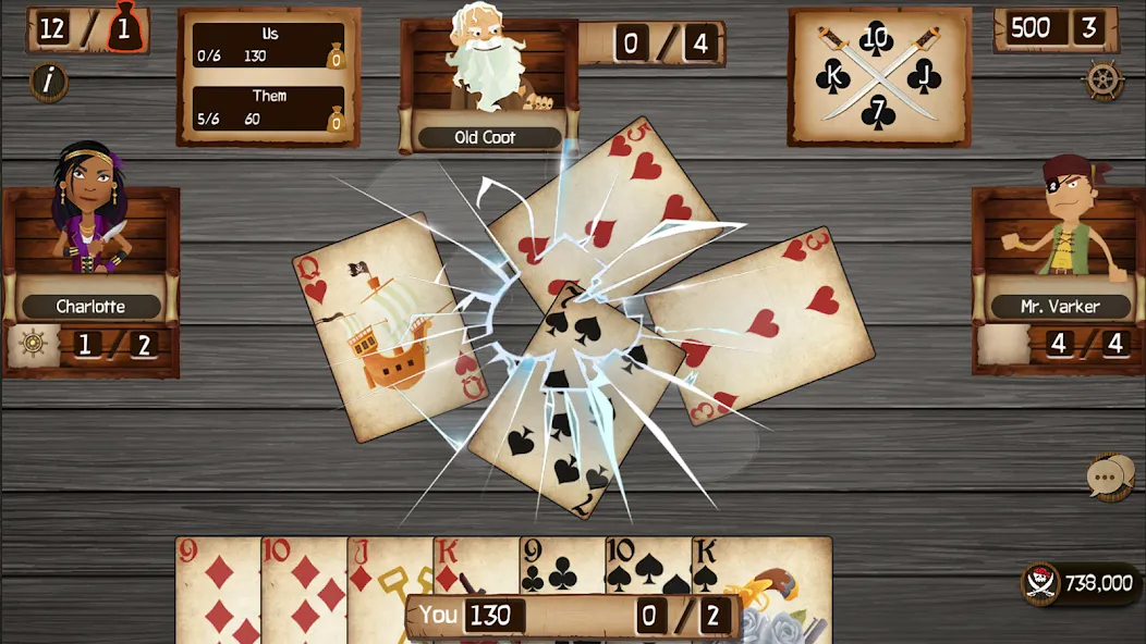 Spades Cutthroat Pirates (Спейдс Каттхроат Пирейтс) МОД/Взлом [Деньги, Монеты и Меню MOD] Screenshot 1