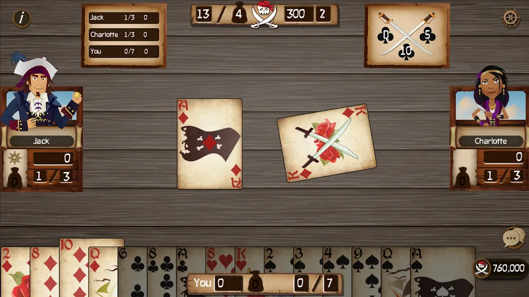 Spades Cutthroat Pirates (Спейдс Каттхроат Пирейтс) МОД/Взлом [Деньги, Монеты и Меню MOD] Screenshot 3