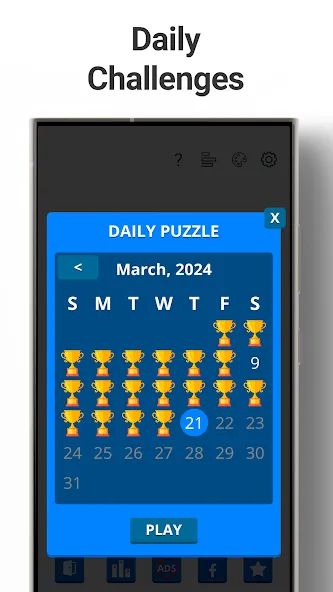 Sudoku Levels: Daily Puzzles МОД/Взлом [Деньги, Монеты и Меню MOD] Screenshot 2