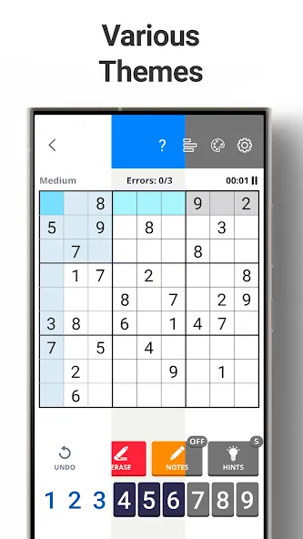 Sudoku Levels: Daily Puzzles МОД/Взлом [Деньги, Монеты и Меню MOD] Screenshot 5