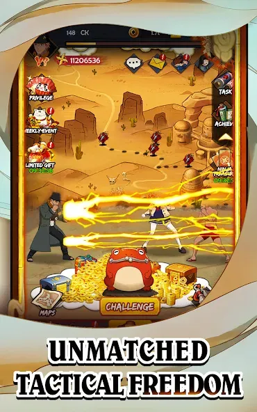 Ultimate Ninja AFK (Ултимейт Ниндзя АФК) МОД/Взлом [Бесконечные деньги, Монеты и Мега MOD] Screenshot 1
