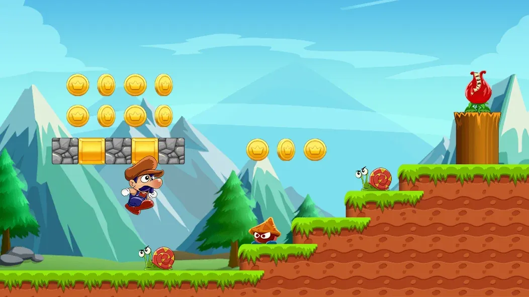Super Bino Go:Adventure Jungle (Супер Бино Го) МОД/Взлом [Бесконечные деньги, Монеты и Мега MOD] Screenshot 1