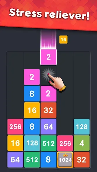Drop Merge : Number Puzzle (Дроп Мердж) МОД/Взлом [Бесконечные деньги, Монеты и Мега MOD] Screenshot 2